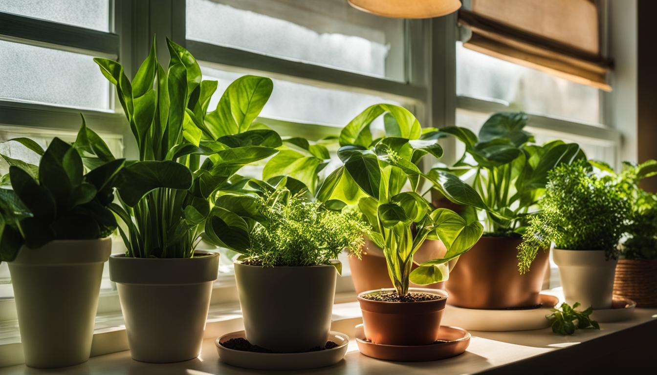 What is the optimal lighting for various indoor plants?