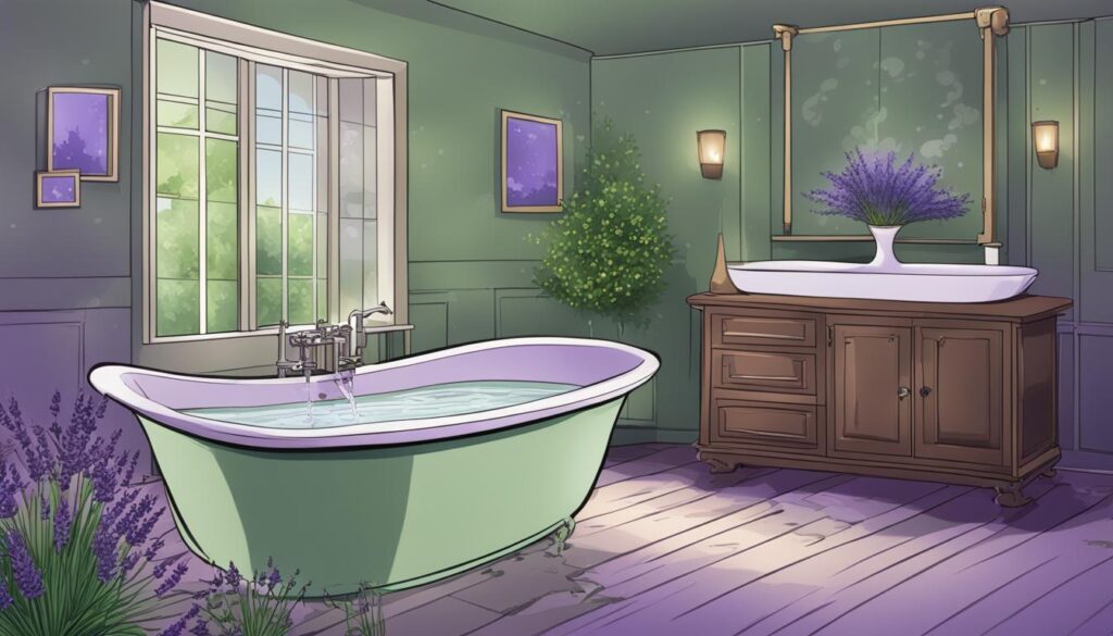 lavender-lled bath