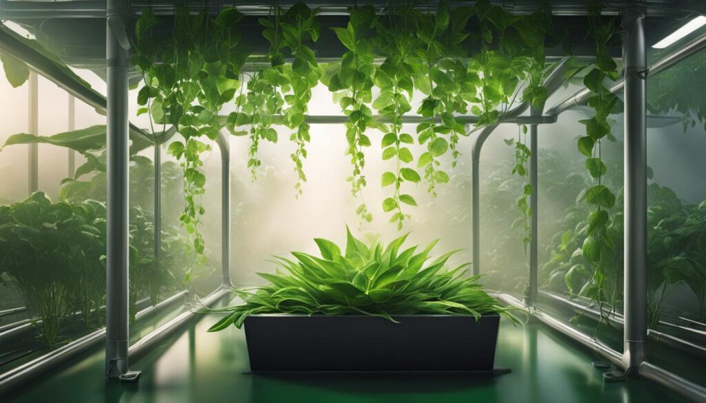 plant growth in aeroponic systems