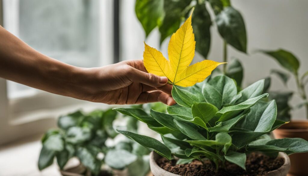 troubleshooting yellow leaves in indoor plants